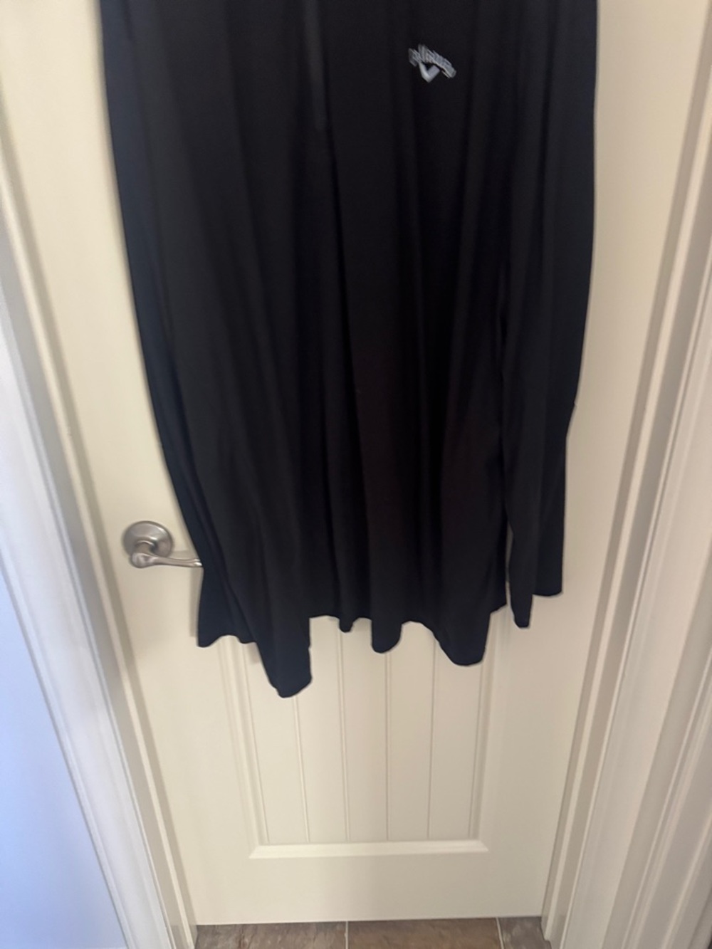 Callaway Black Long Sleeve 1/4 zip with Small grey Logo